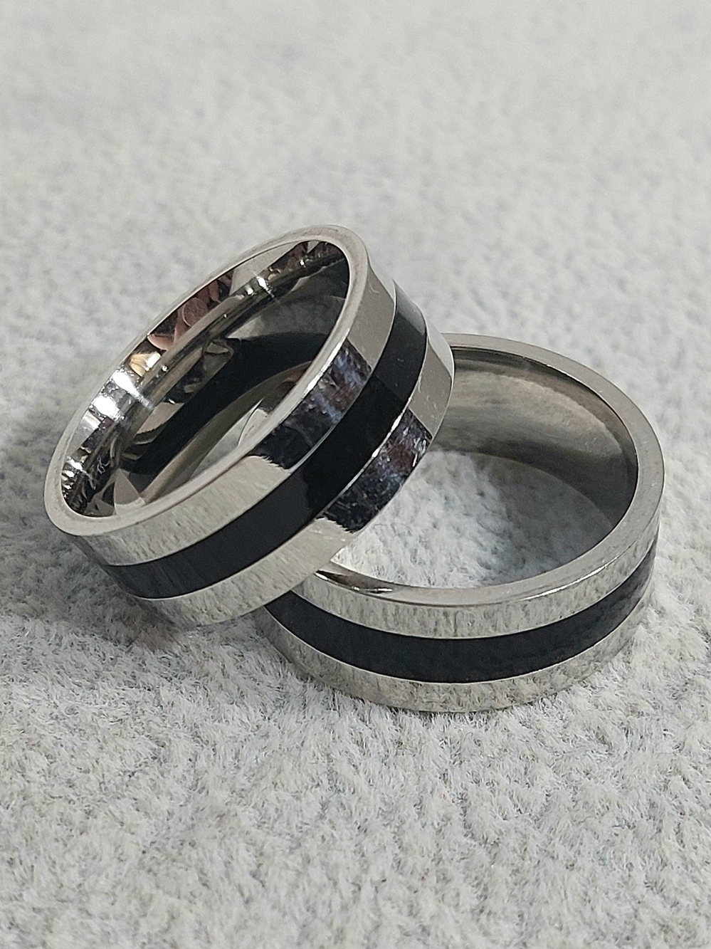 Stainless Steel Ring Set - Wedding Bands Mens Womens